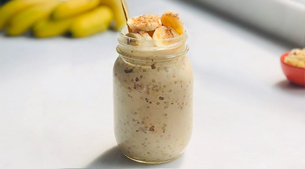 Bananas Foster Overnight Oats