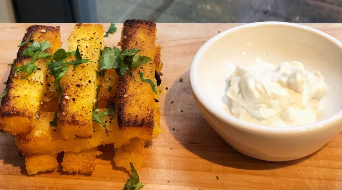 Green Herb Chickpea Fries