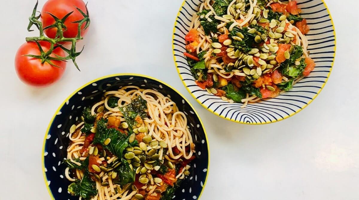 Lemon Udon With Greens